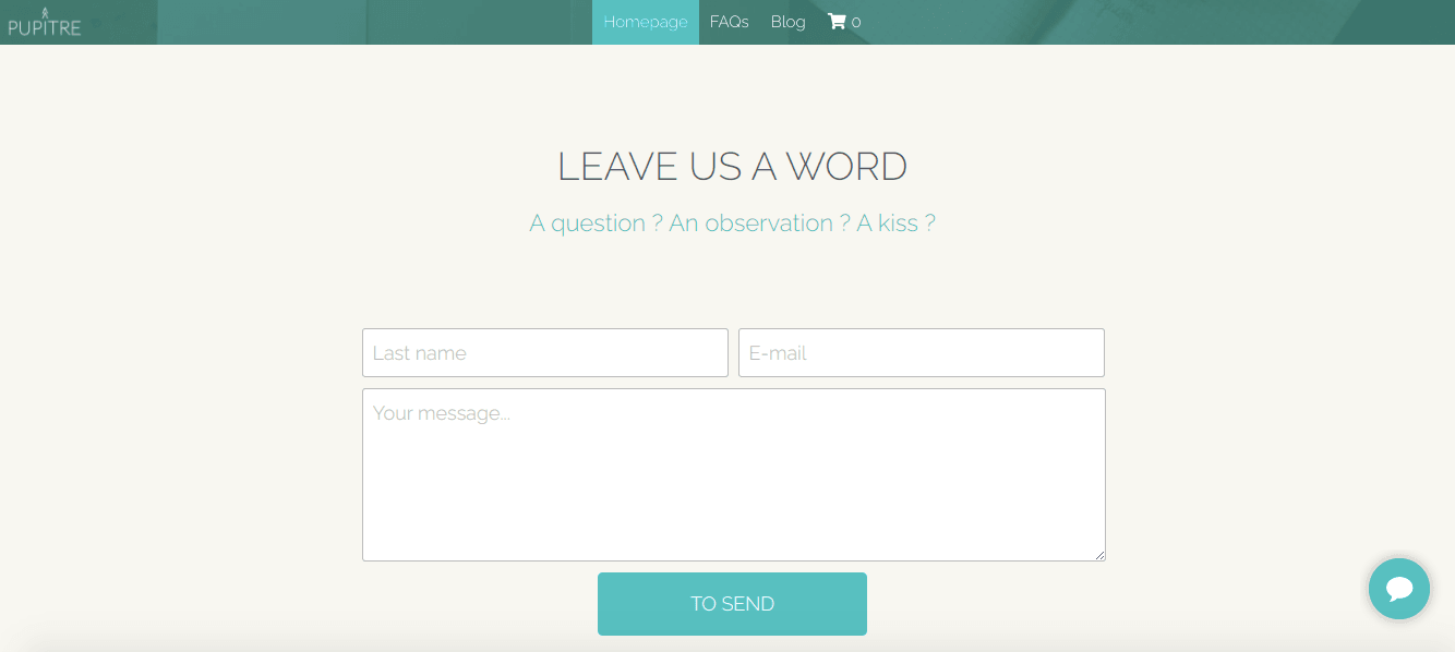 a web page trying to get email subscribers through its contact form a web page trying to get email subscribers through its contact form